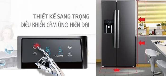 Thiết kế bảng điều khiển cảm ứng bên cạnh tủ